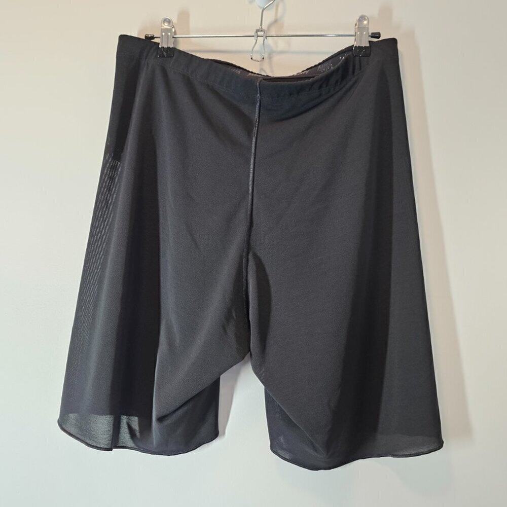 Yitty Black Sheer Mesh Me High Rise Cut Smoothing 80s Shapewear Shorts Size 2X - Picture 10 of 11